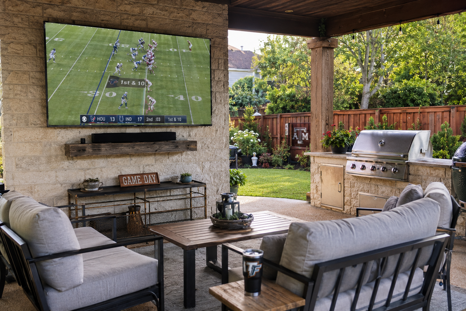 How to Keep an Outdoor TV Cool, Dry and Watchable in a Texas Summer