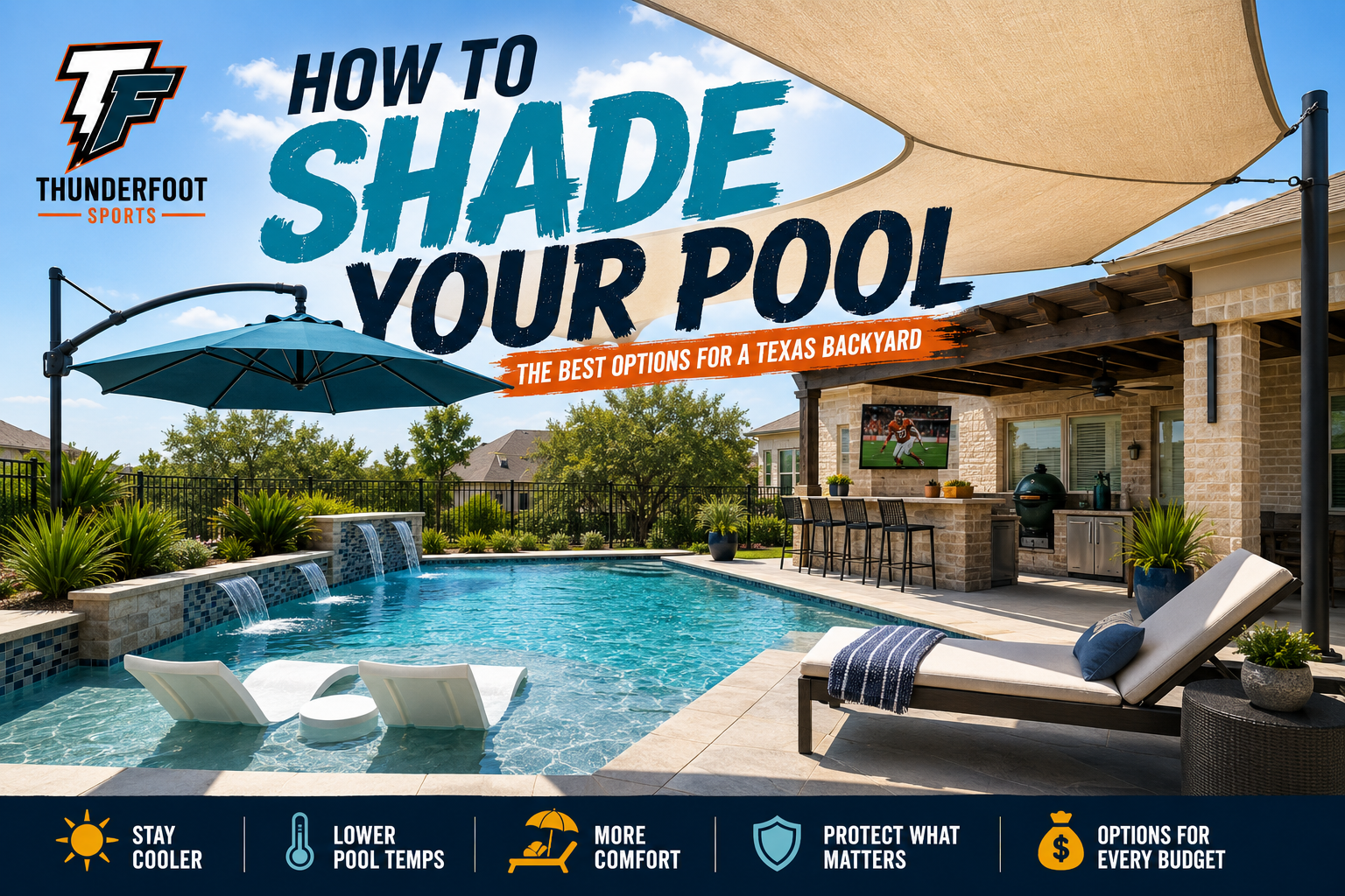 How to Shade Your Pool: What Actually Works in a Texas Backyard