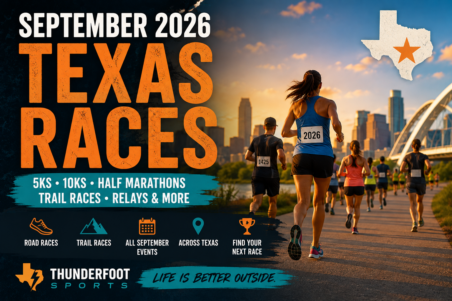September 2026 Texas Running Races: 5Ks, 10Ks, Half Marathons, Trail Races & More